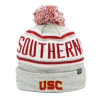 USC Trojans Gray Southern California Bode Pom Beanie Hat